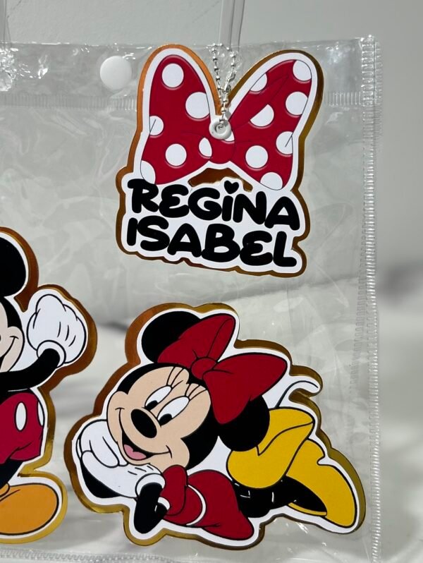 Dulcero Premium Transparente Personalizado – Edición Especial Mickey & Minnie