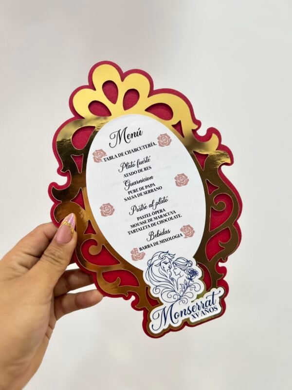 Menú 3D de Gala "Ébano de Seda"