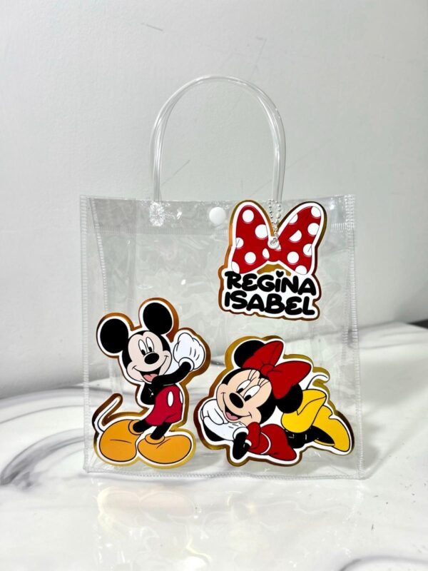 Dulcero Premium Transparente Personalizado – Edición Especial Mickey & Minnie