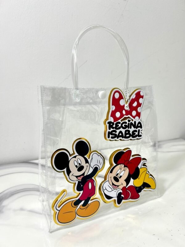 Dulcero Premium Transparente Personalizado – Edición Especial Mickey & Minnie